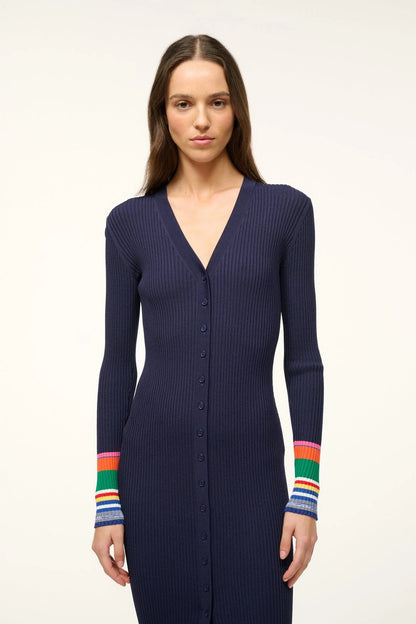 STAUD Women's Shoko Ribbed Sweater Dress - Multi - Size M