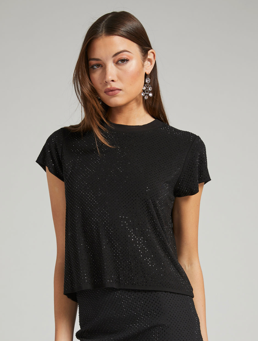 Generation Love Gabs Crystal Top - Black