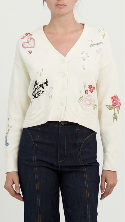 Cinq a Sept daydream doodles nyla cardigan