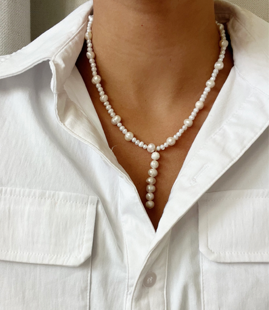 M Designs Jewelry Pearl Drop Necklace