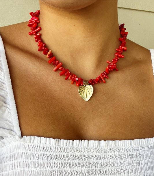 M Designs Jewelry Red Fringe Heart