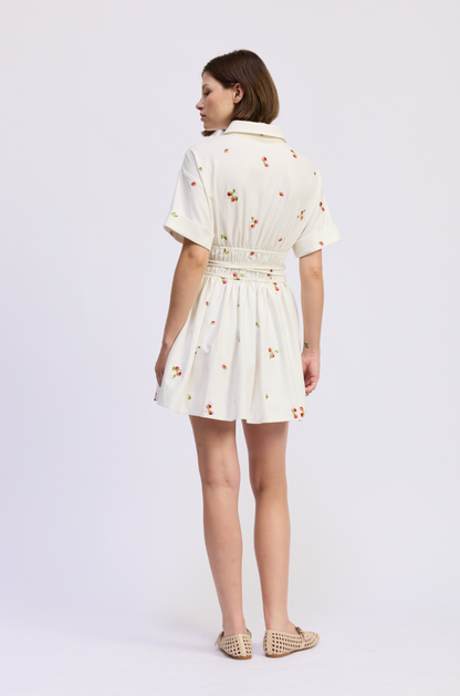 En Saison Strawberry Kiss Mini Shirt Dress
