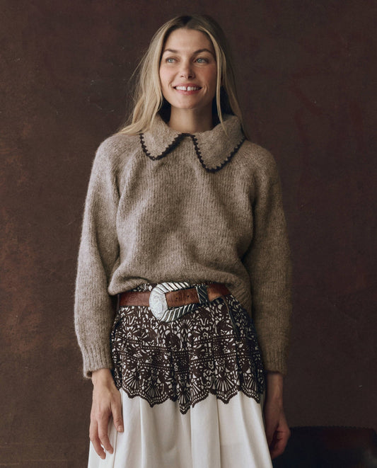 The Great. THE CROCHET COLLAR PULLOVER