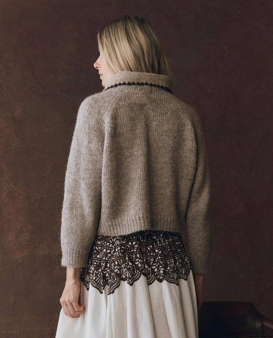 The Great. THE CROCHET COLLAR PULLOVER