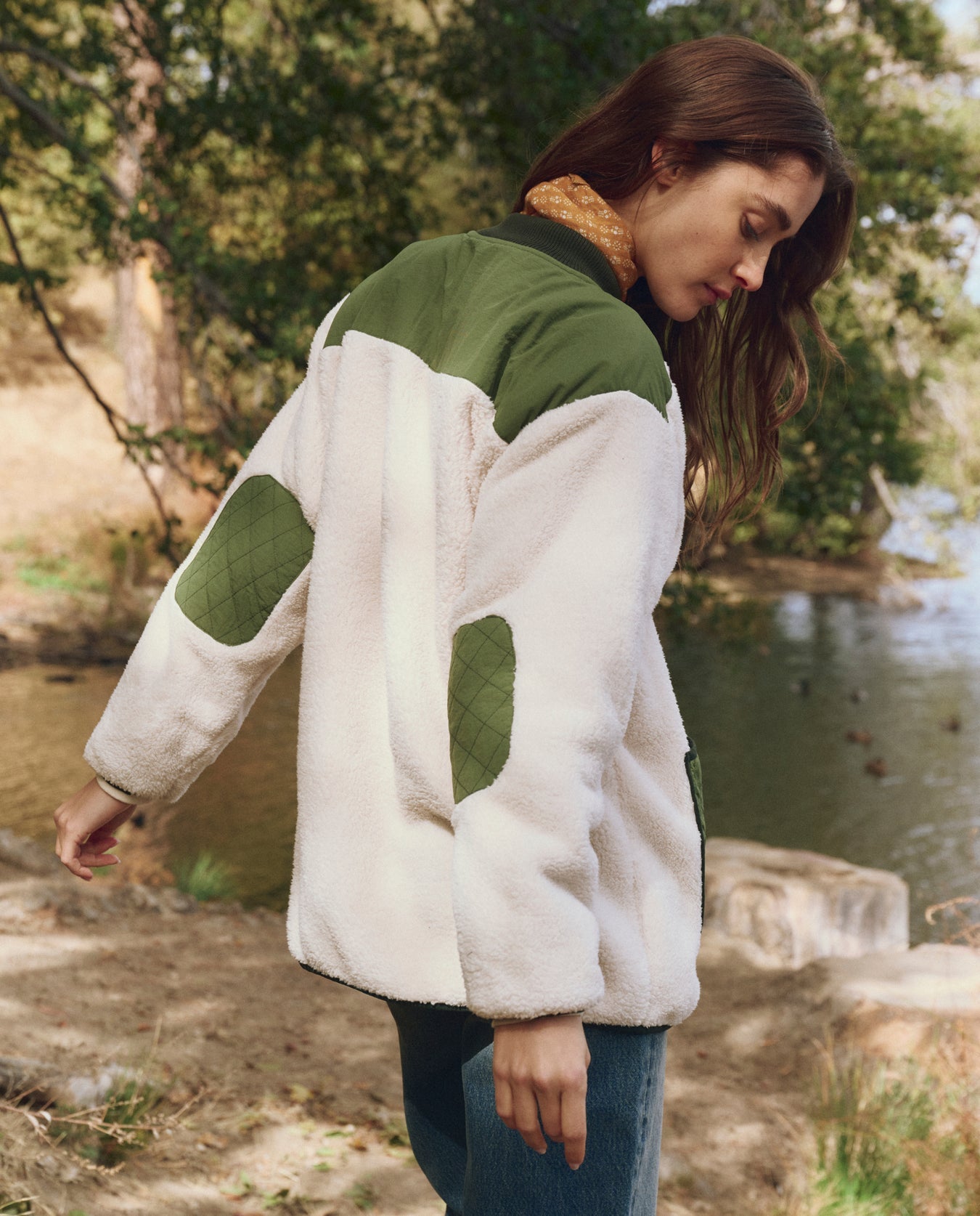 The Great THE PLUSH TUNDRA JACKET - Cream & Army