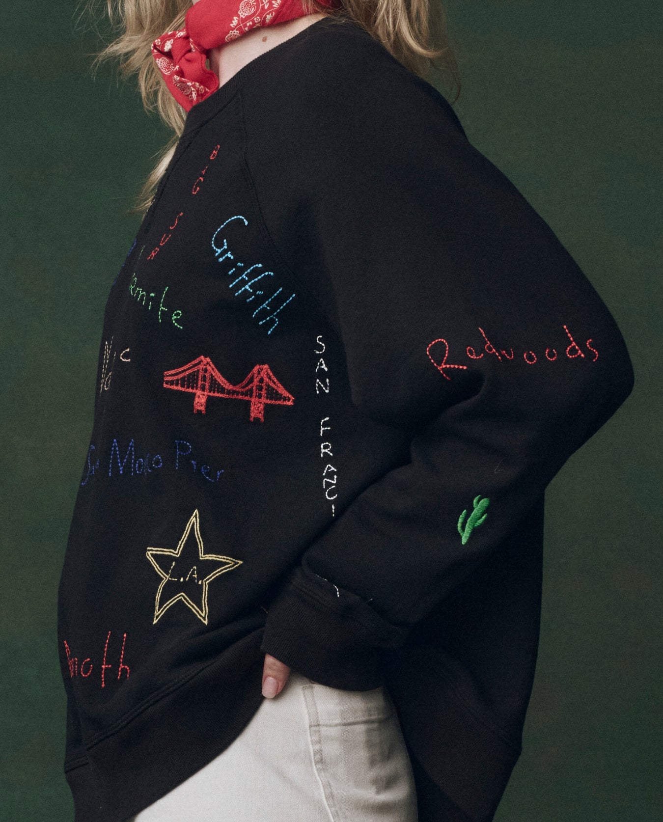 The Great THE SLOUCH SWEATSHIRT W/ GOLDEN STATE EMBROIDERY