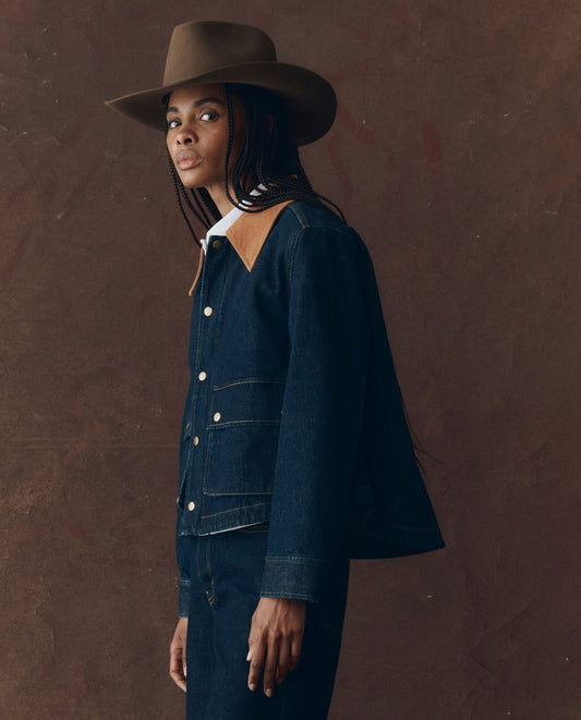 The Great. THE DENIM SWINGY JACKET