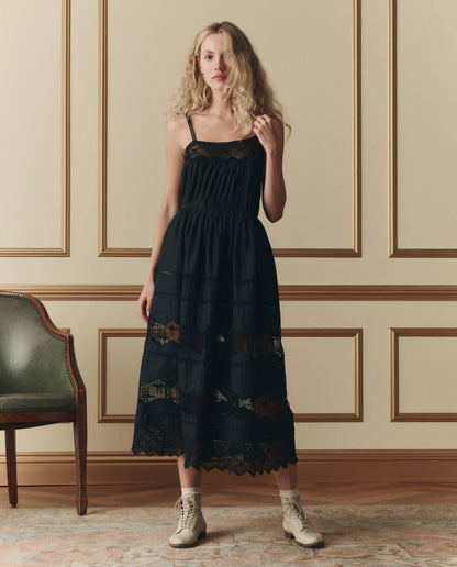 The Great The Rosette Crochet Dress
