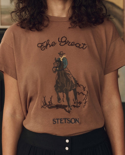 STETSON & THE GREAT. THE BOXY CREW W/ STETSON GRAPHIC