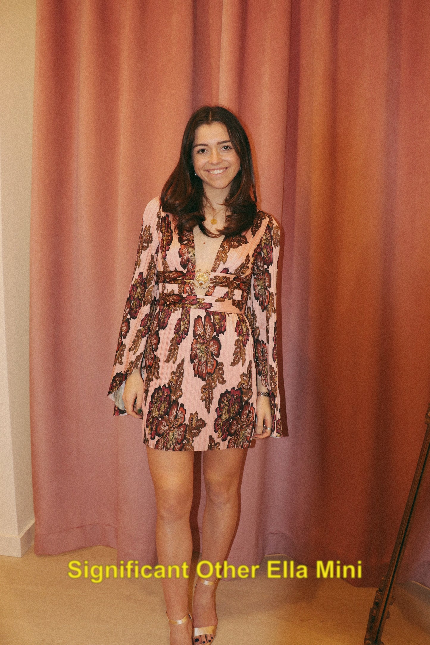 Significant Other Ella Mini Dress - Rose Wallpaper