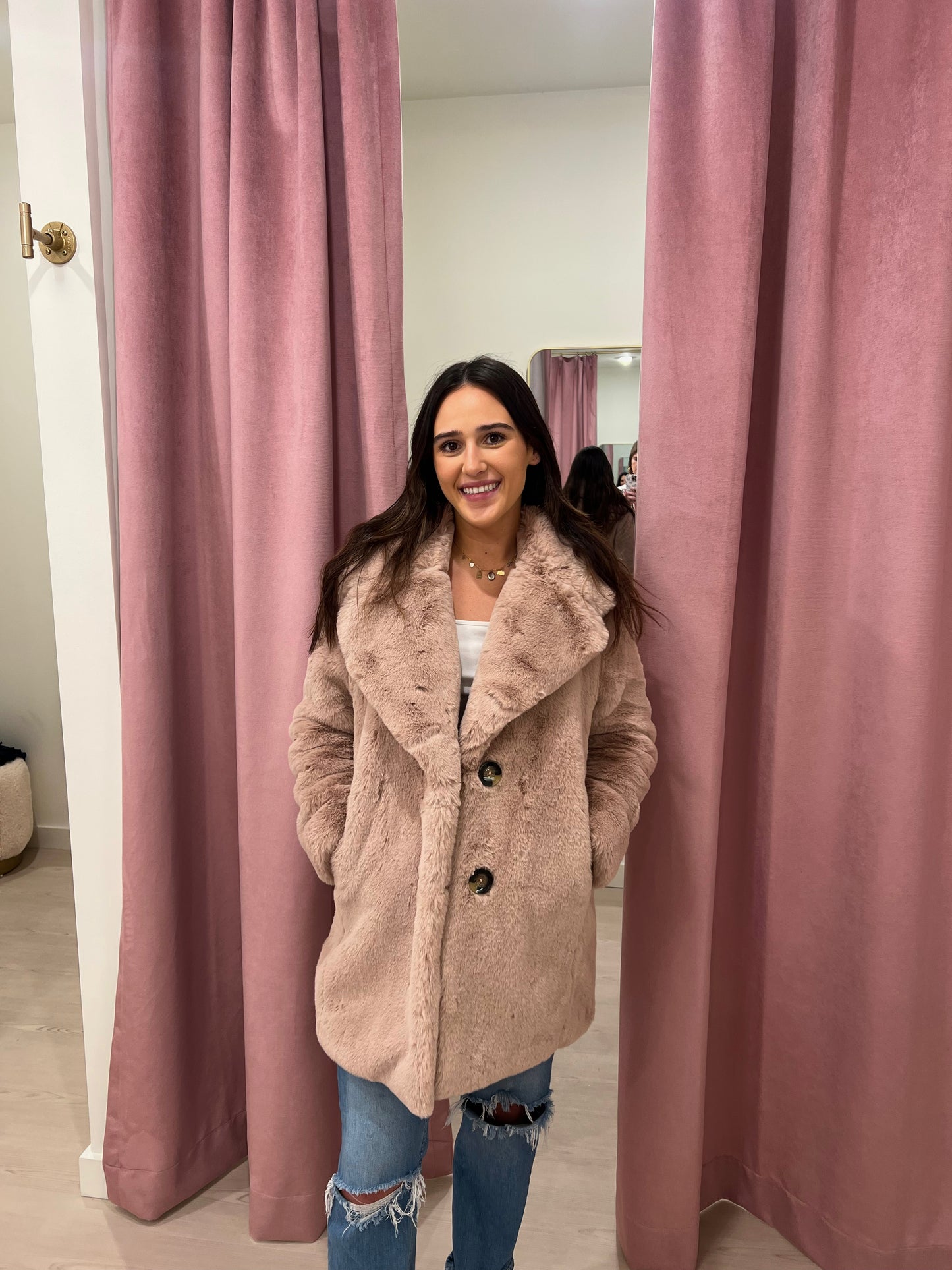 NOTCH LUX COAT ANTIQUE ROSE