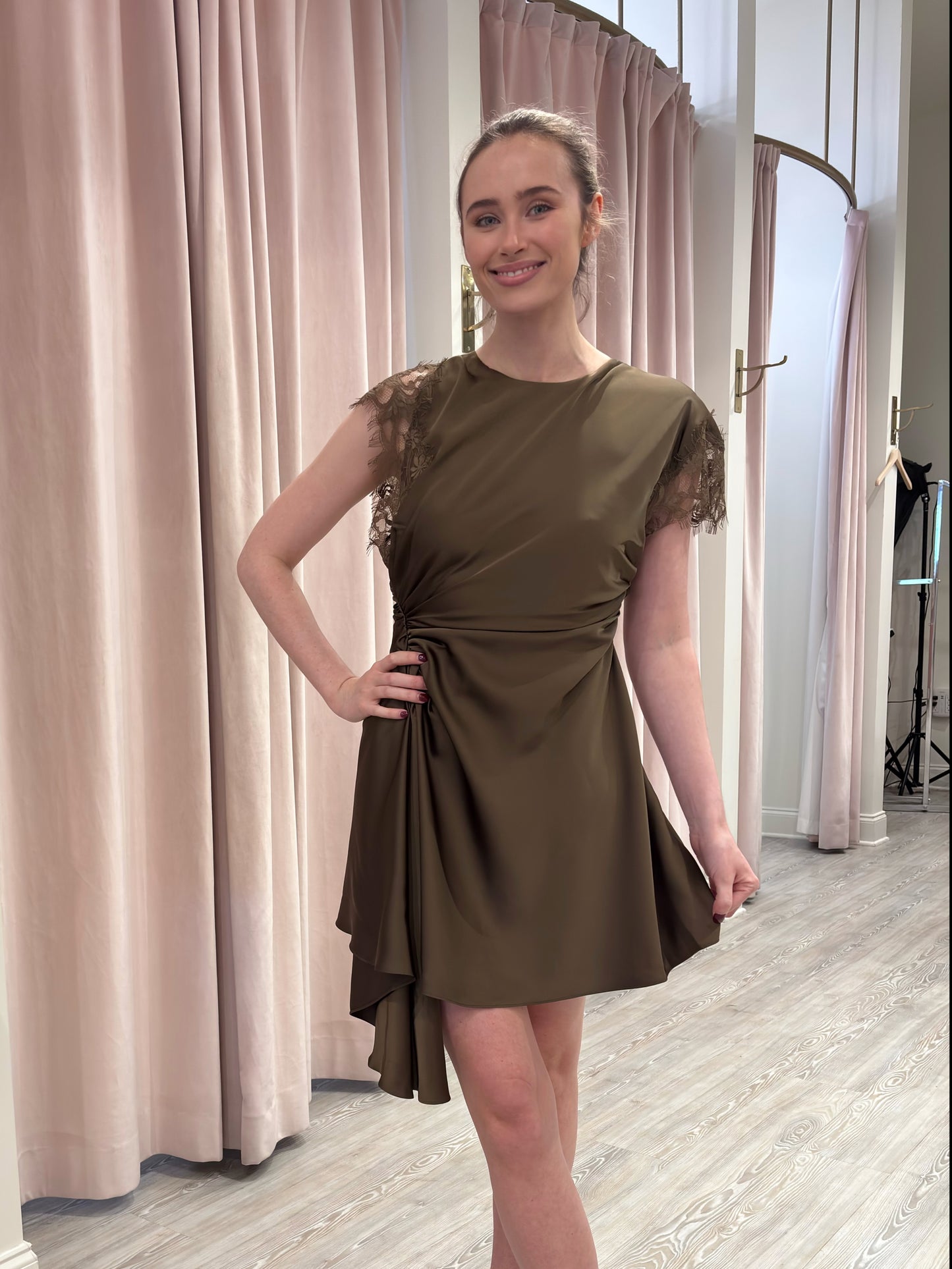 Amur Zina Ruched Mini Dress