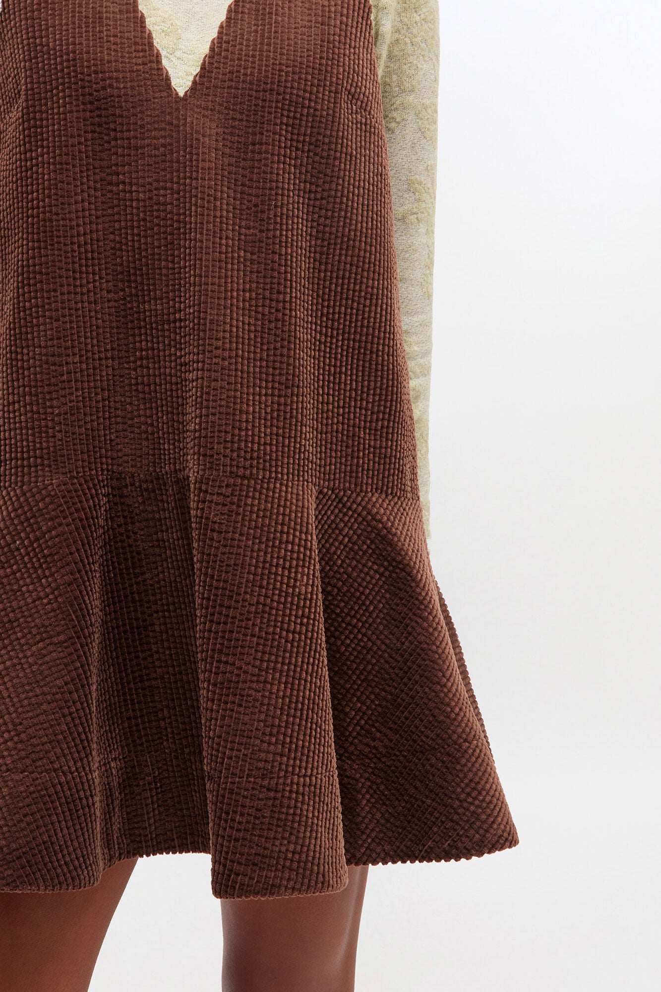 Ganni Brown Corduroy Mini Dress