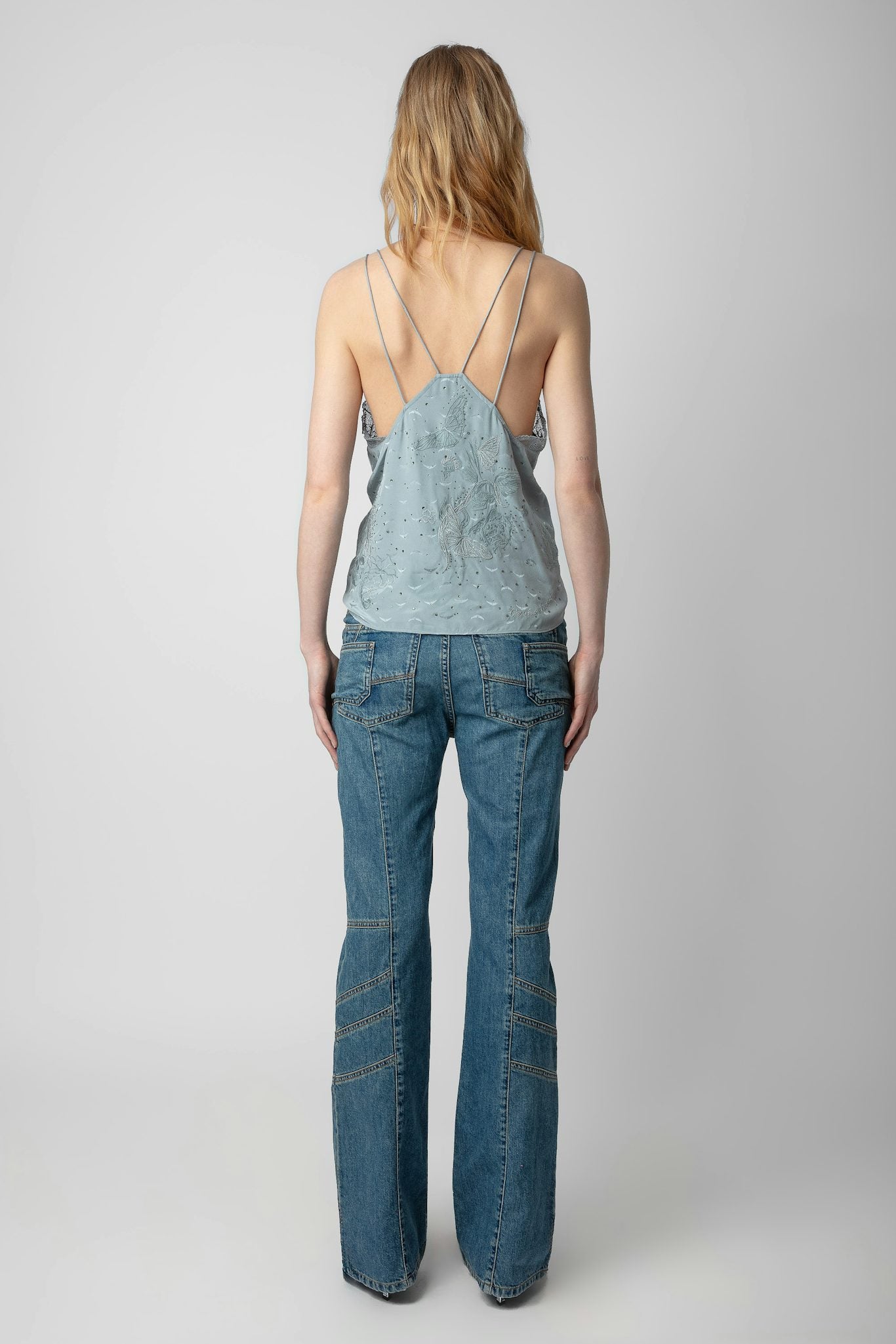 Zadig & Voltarie Capela Diamanté Silk Jacquard Camisole