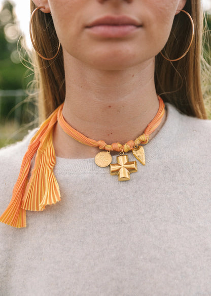 Logan Tay Ribbon Charm Necklace