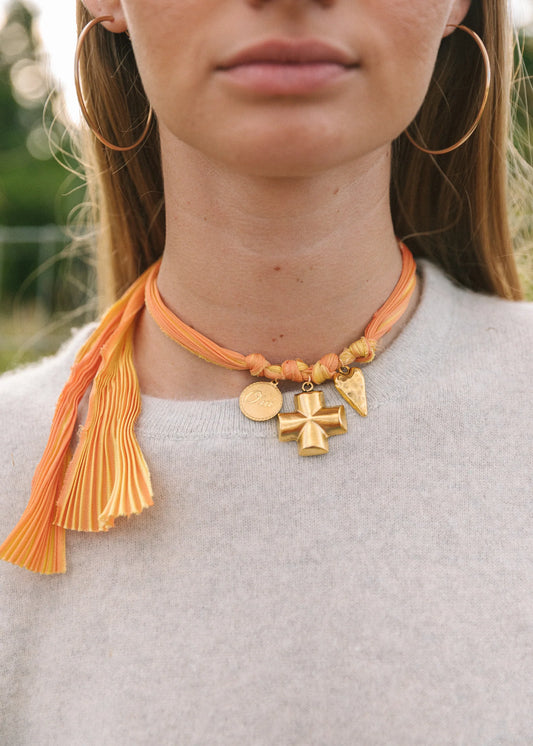 Logan Tay Ribbon Charm Necklace