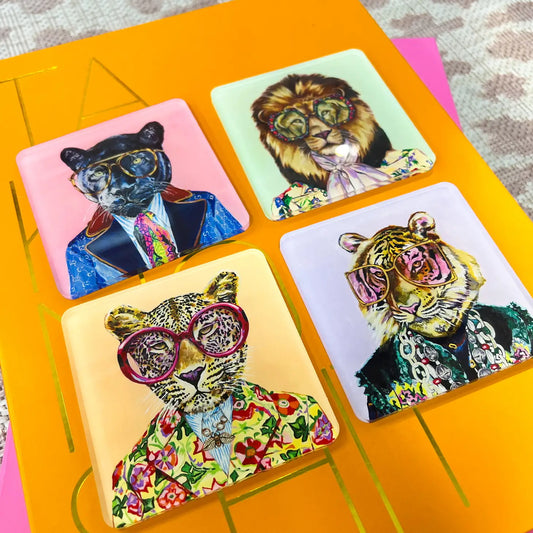 Big Cats (Set of 4) Coasters
