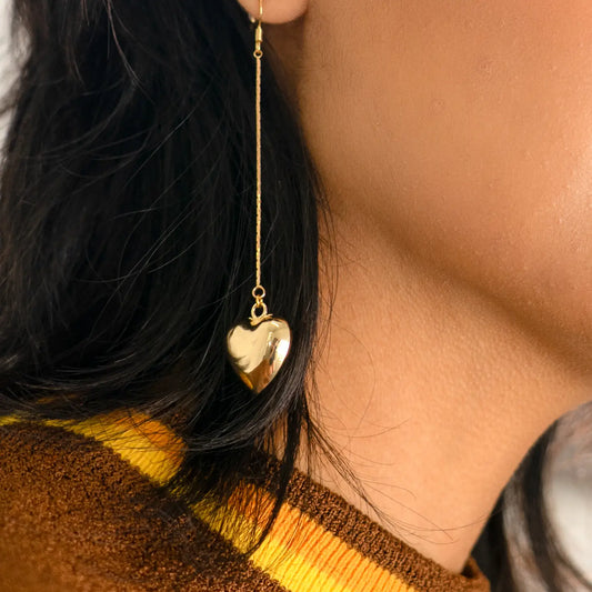 The Heart Dangle Earrings