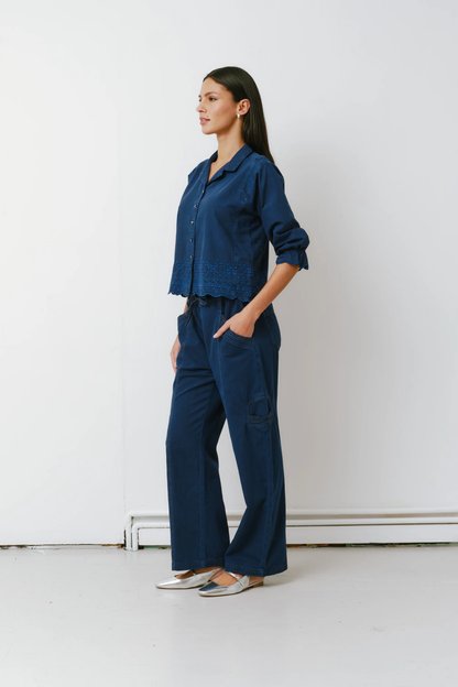 Seventy + Mochi Juno Pant in Twilight Blue