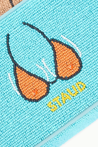 STAUD Tommy Beaded Bag Beach Bums