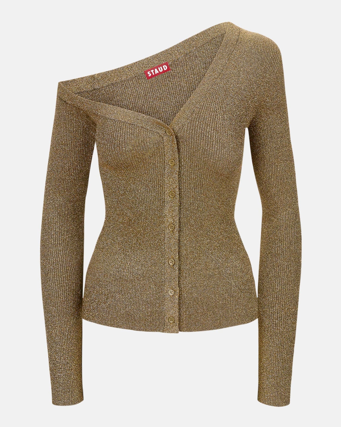 STAUD Craftsman Metalic Gold Sweater