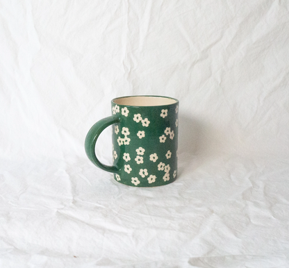 Scattered Petunia Mug - Emerald