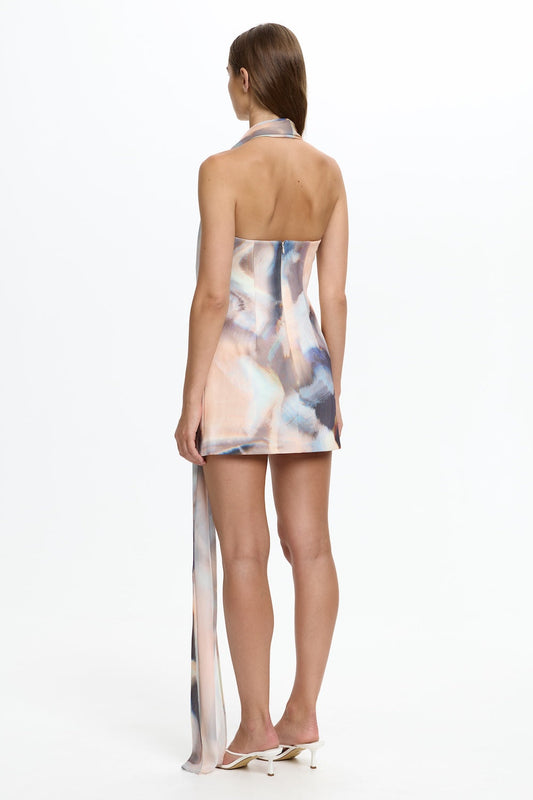 Significant Other Robin Drape Dress in Liquid Stone