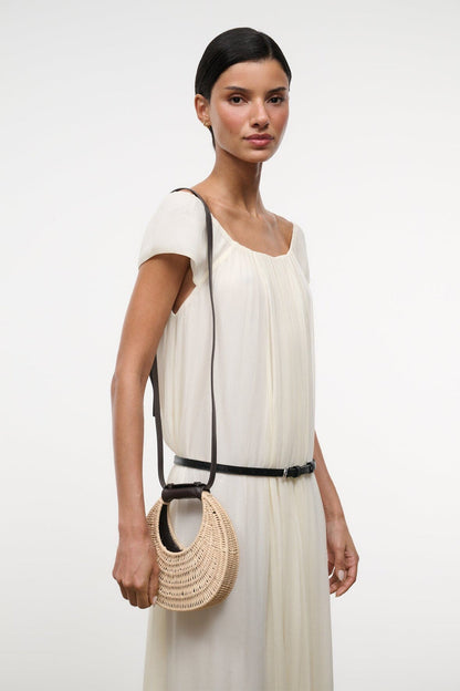 STAUD Good Night Moon Wicker Bag - Natural
