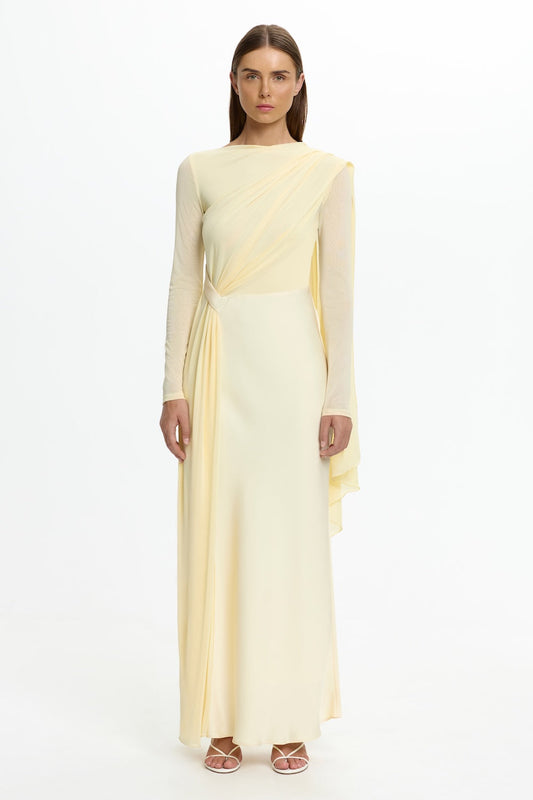 Significant Other Adelaide Long Sleeve Maxi Dress in Vanilla