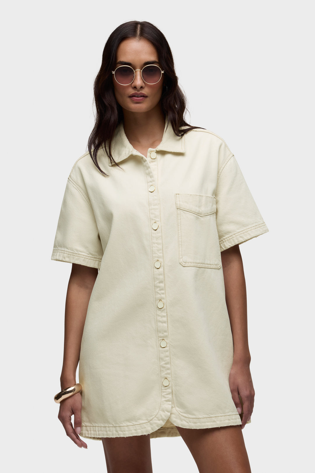 HUDSON Dreamy Shirt Dress - Ecru
