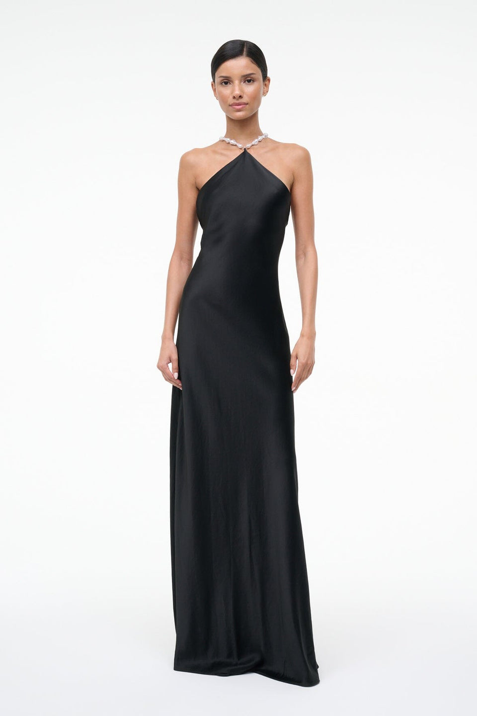 STAUD Cadence Black Dress