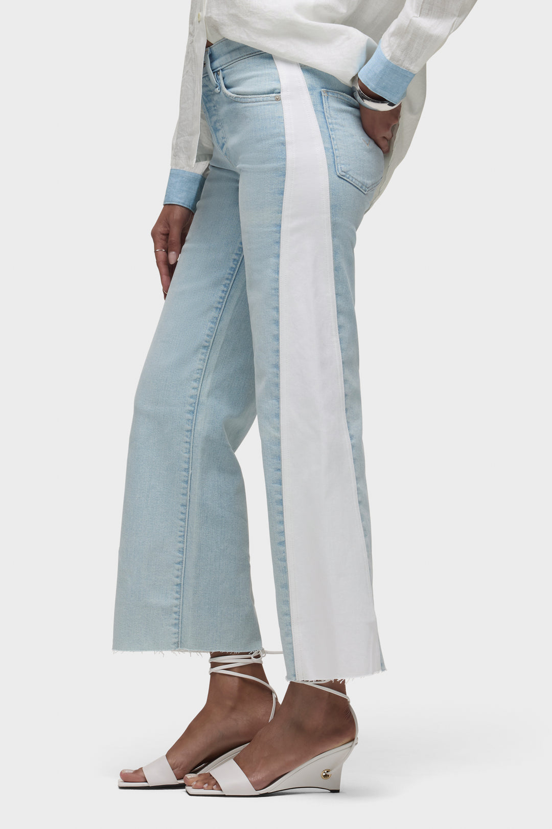 HUDSON Rosie Wide Leg Jeans - Ice Out
