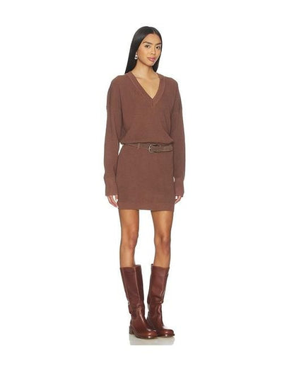 Sovere Venice Sweater Dress in Mocha