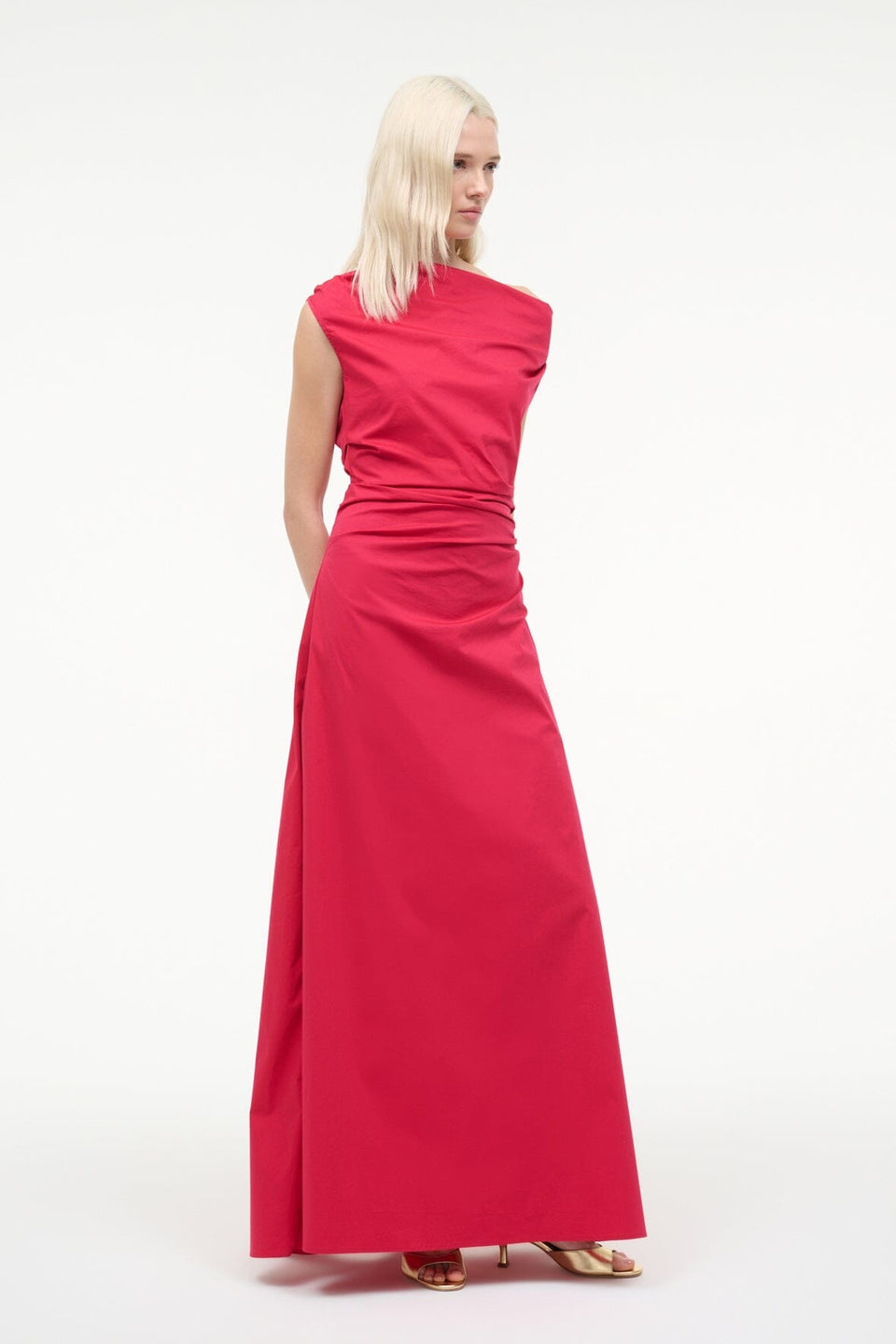 STAUD Phare Maxi Dress - Cherry