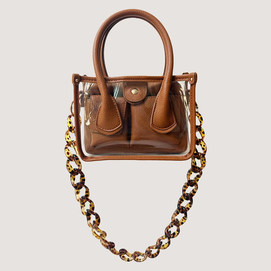 The Molly in Saddle Clear Bag