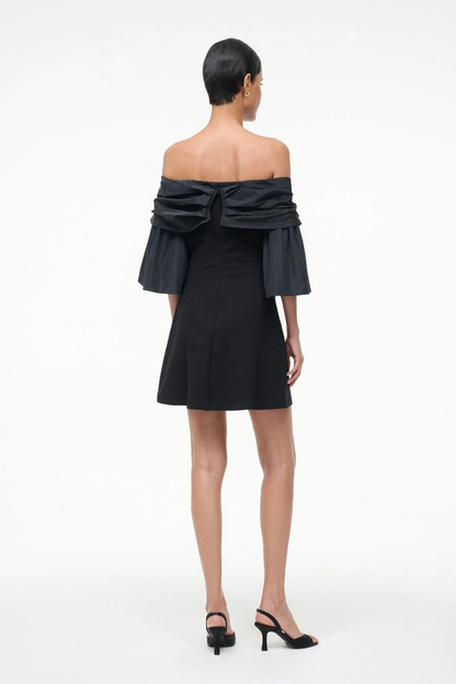 STAUD BLACK HARPER DRESS