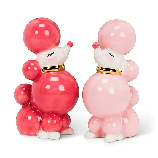 Pink Poodle Salt and Pepper Shakers
