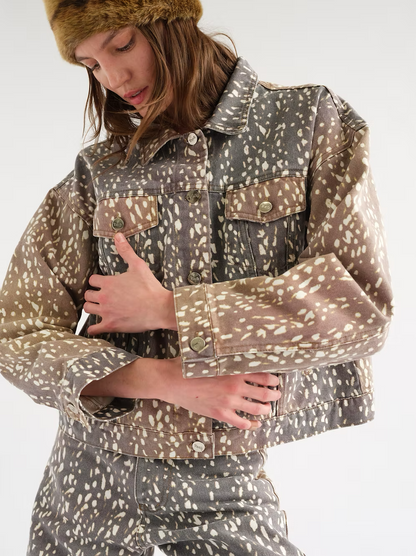 Tach Munar Printed Denim Jacket