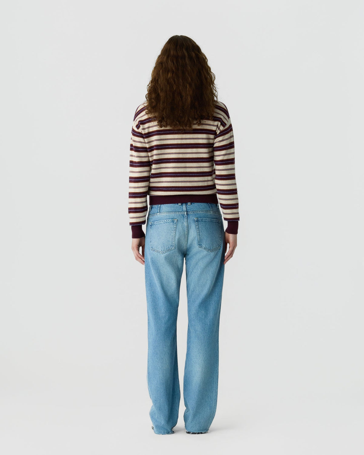 Guest In Residence Collegiate Stripe Polo Fig Combo