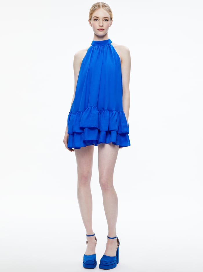 Alice + Olivia Women's Erna Tie-Back Minidress - Sapphire - Size Small Alice + Olivia Women's Erna Tie-Back Minidress - Sapphire - Size Small