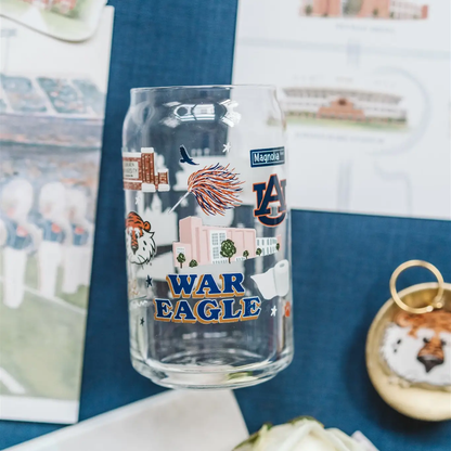 Gracefully Made Auburn University Glass Cup *Restock