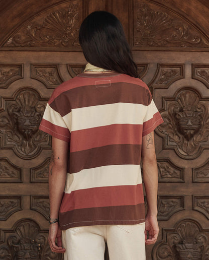 The Great The Boxy Crew in Ashwood Stripe