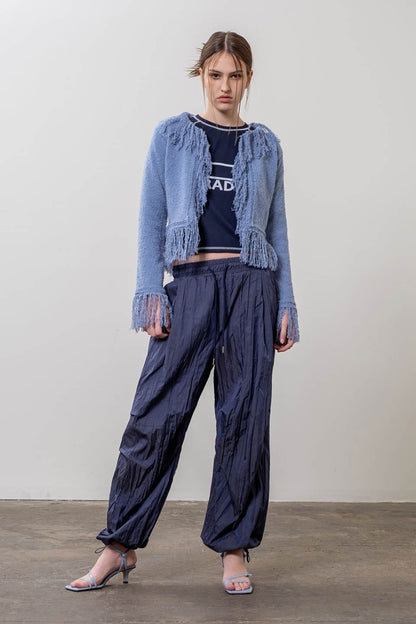 Moon River Fringe Sweater Cardigan