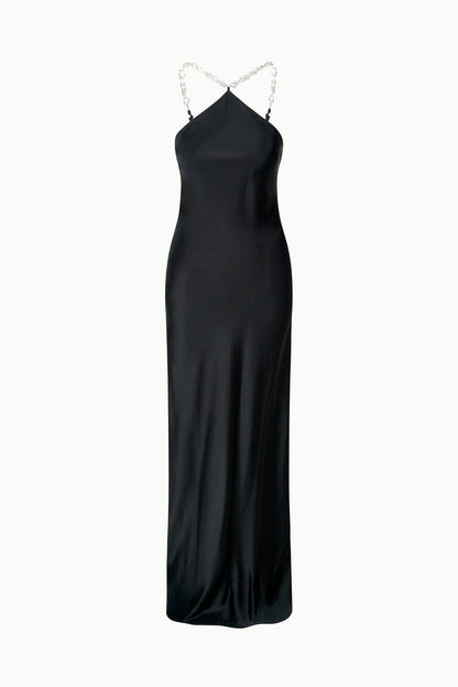 STAUD Cadence Black Dress