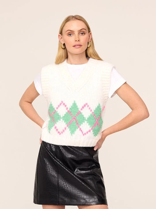 KITRI Winona Argyle Vest