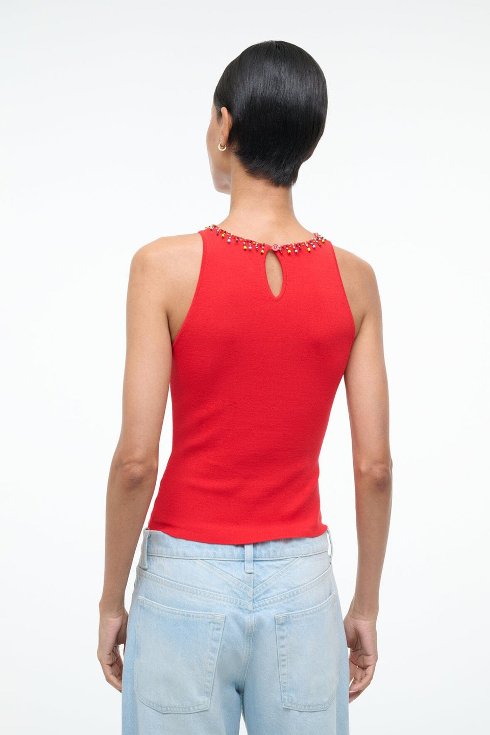 STAUD Reina Top Red Rose