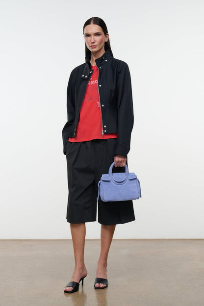 Staud Maude Mini Carryall Cielo Suede