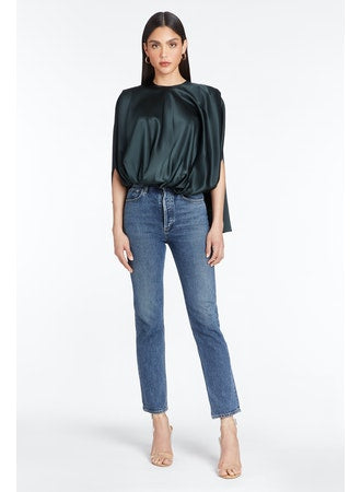 Amanda Uprichard Odessa Silk Top - Black