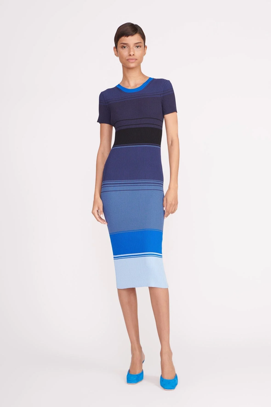 STAUD COLLEEN DRESS - MIDNIGHT GLACIER