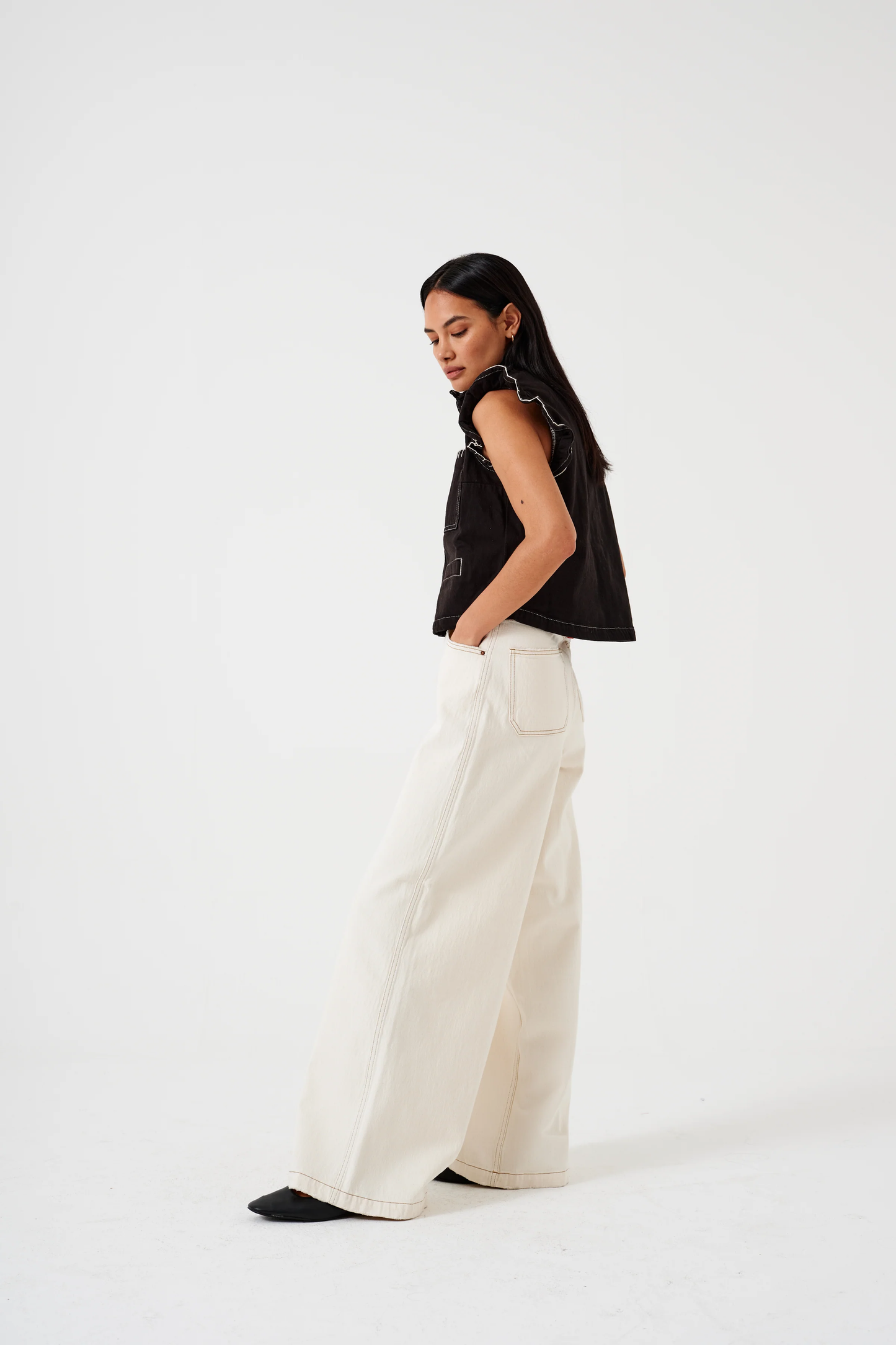 Seventy + Mochi Bay Jean in Ecru